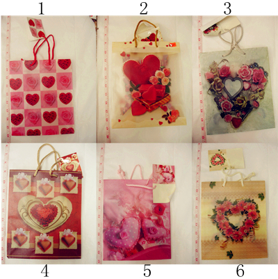 Valentine's day's plastic gift  bag